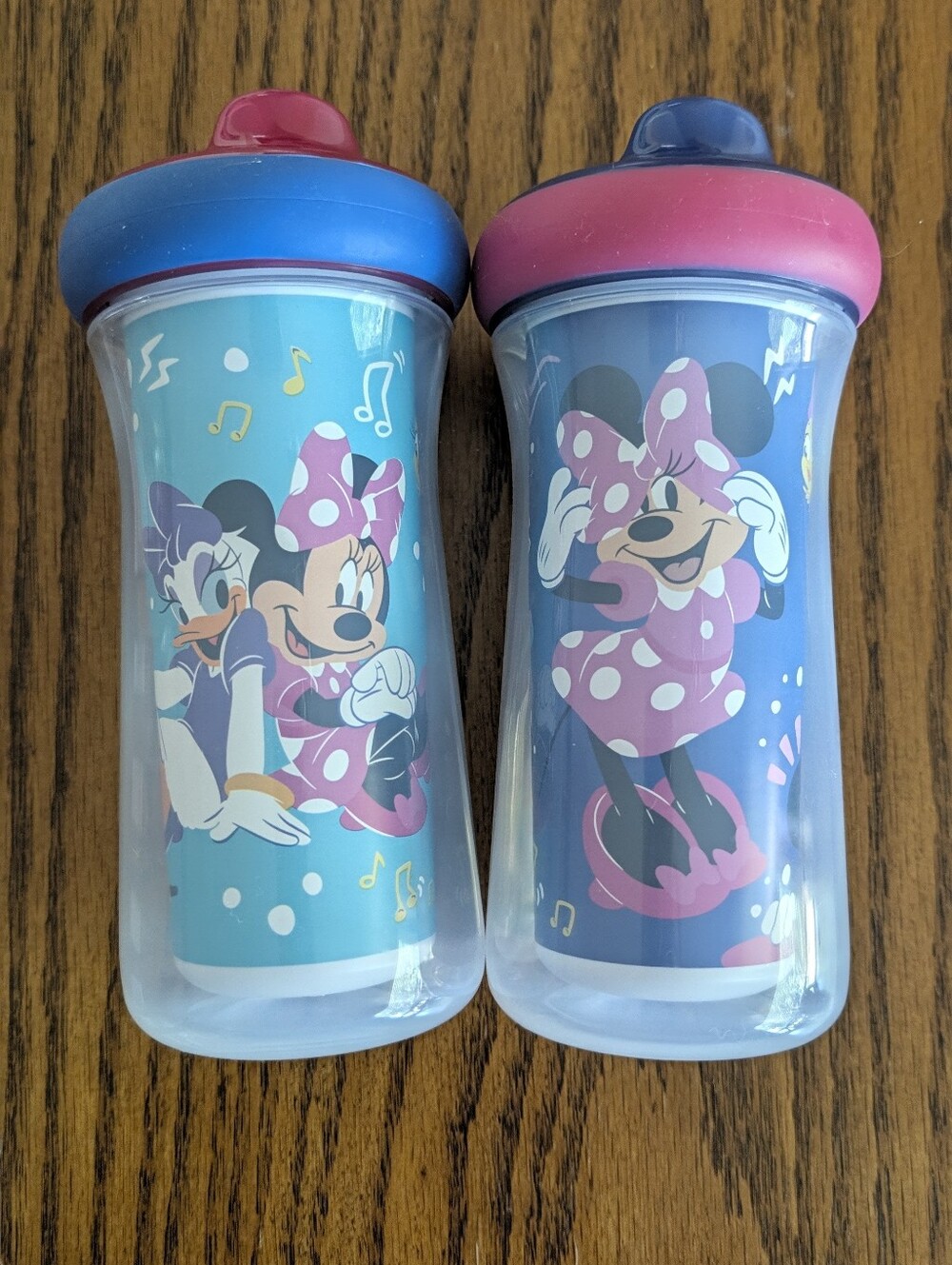 Disney Minnie & Daisy Twin Sippy Cup Set in Pink and Blue